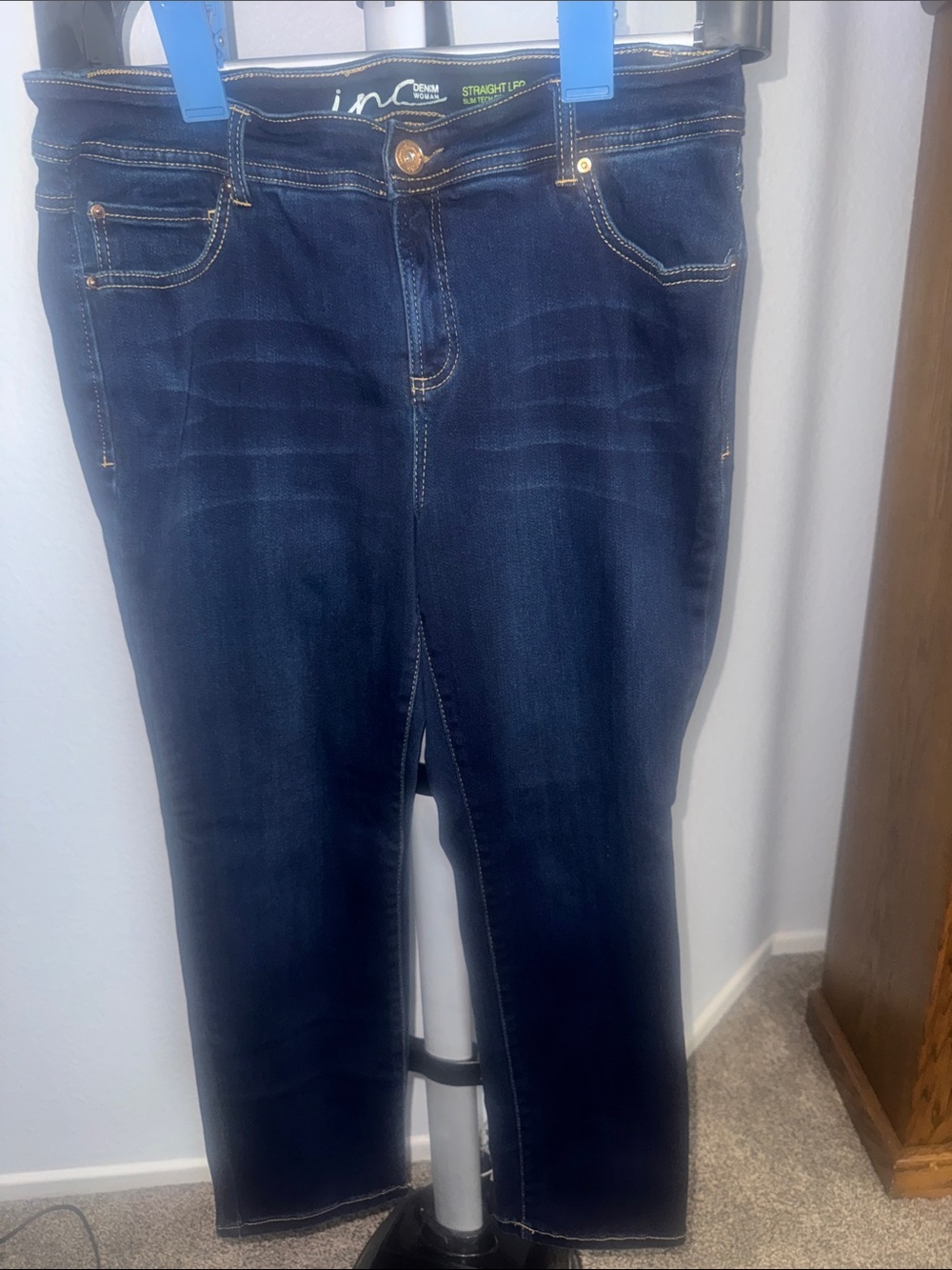 INC International Concepts Indigo Straight Leg Jeans